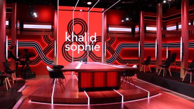 TV en broadcast studio Khalid en Sophie