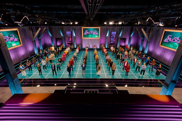 The Floor broadcast stage with contestants